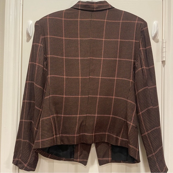 Vtg Collections Blazer Women’s 8 Houndstooth Check Academia Preppy Equestrian - Picture 2 of 7